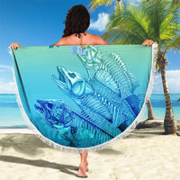 Fishing Bone Summer Bass Beach Blanket Fishbone Ocean - Wonder Print Shop