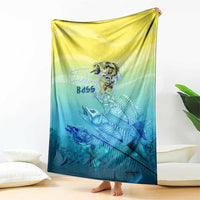 Fishing Bone Summer Bass Blanket Fishbone Ocean