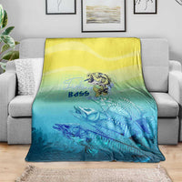 Fishing Bone Summer Bass Blanket Fishbone Ocean