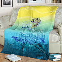 Fishing Bone Summer Bass Blanket Fishbone Ocean