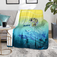 Fishing Bone Summer Bass Blanket Fishbone Ocean
