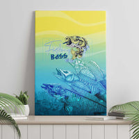 Fishing Bone Summer Bass Canvas Wall Art Fishbone Ocean - Wonder Print Shop