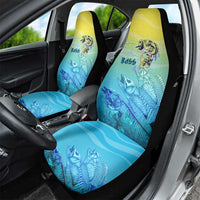 Fishing Bone Summer Bass Car Seat Cover Fishbone Ocean - Wonder Print Shop