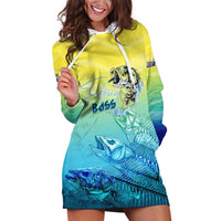 Personalized Fishing Bone Summer Bass Hoodie Dress Fishbone Ocean - Wonder Print Shop