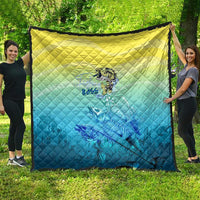 Fishing Bone Summer Bass Quilt Fishbone Ocean - Wonder Print Shop