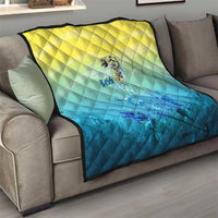 Fishing Bone Summer Bass Quilt Fishbone Ocean - Wonder Print Shop
