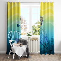 Fishing Bone Summer Bass Window Curtain Fishbone Ocean - Wonder Print Shop