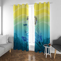 Fishing Bone Summer Bass Window Curtain Fishbone Ocean - Wonder Print Shop