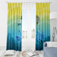 Fishing Bone Summer Bass Window Curtain Fishbone Ocean - Wonder Print Shop