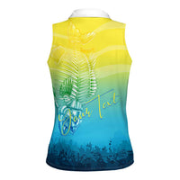 Personalized Fishing Bone Summer Bass Women Sleeveless Polo Shirt Fishbone Ocean - Wonder Print Shop