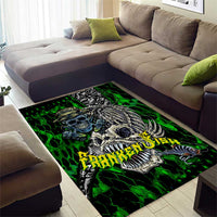 Franken Fish Area Rug Skull Fishing Green - Wonder Print Shop