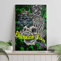 Franken Fish Canvas Wall Art Skull Fishing Green - Wonder Print Shop