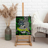 Franken Fish Canvas Wall Art Skull Fishing Green - Wonder Print Shop