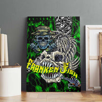Franken Fish Canvas Wall Art Skull Fishing Green - Wonder Print Shop
