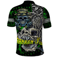 Personalized Franken Fish Polo Shirt Skull Fishing Green - Wonder Print Shop