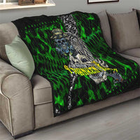 Franken Fish Quilt Skull Fishing Green - Wonder Print Shop