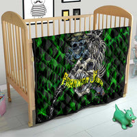Franken Fish Quilt Skull Fishing Green - Wonder Print Shop