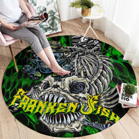 Franken Fish Round Carpet Skull Fishing Green