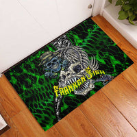 Franken Fish Rubber Doormat Skull Fishing Green - Wonder Print Shop