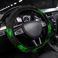 Franken Fish Steering Wheel Cover Skull Fishing Green - Wonder Print Shop