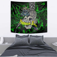 Franken Fish Tapestry Skull Fishing Green - Wonder Print Shop