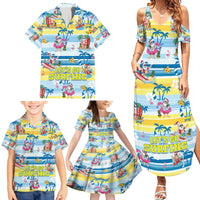 Surfing Christmas Family Matching Summer Maxi Dress and Hawaiian Shirt Tropical Santa Let's Go Surfing - Wonder Print Shop