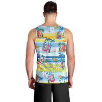 Surfing Christmas Men Tank Top Tropical Santa Let's Go Surfing - Wonder Print Shop