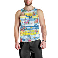 Surfing Christmas Men Tank Top Tropical Santa Let's Go Surfing - Wonder Print Shop