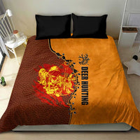 Skull Deer Hunting Bedding Set Vintage Leather Bow Hunter - Wonder Print Shop