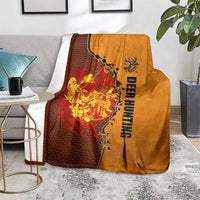 Skull Deer Hunting Blanket Vintage Leather Bow Hunter - Wonder Print Shop