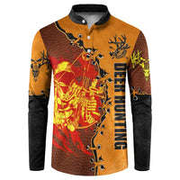 Skull Deer Hunting Button Sweatshirt Vintage Leather Bow Hunter - Wonder Print Shop
