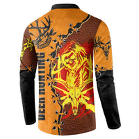 Skull Deer Hunting Button Sweatshirt Vintage Leather Bow Hunter - Wonder Print Shop