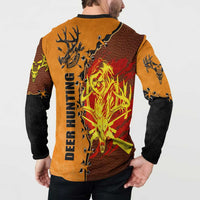 Skull Deer Hunting Button Sweatshirt Vintage Leather Bow Hunter - Wonder Print Shop
