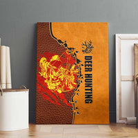 Skull Deer Hunting Canvas Wall Art Vintage Leather Bow Hunter - Wonder Print Shop