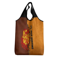 Skull Deer Hunting Grocery Bag Vintage Leather Bow Hunter - Wonder Print Shop