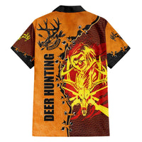 Skull Deer Hunting Hawaiian Shirt Vintage Leather Bow Hunter - Wonder Print Shop
