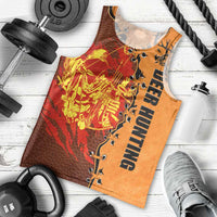 Skull Deer Hunting Men Tank Top Vintage Leather Bow Hunter - Wonder Print Shop