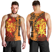 Skull Deer Hunting Men Tank Top Vintage Leather Bow Hunter - Wonder Print Shop