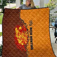 Skull Deer Hunting Quilt Vintage Leather Bow Hunter - Wonder Print Shop