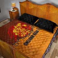 Skull Deer Hunting Quilt Bed Set Vintage Leather Bow Hunter - Wonder Print Shop