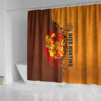 Skull Deer Hunting Shower Curtain Vintage Leather Bow Hunter - Wonder Print Shop