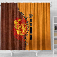 Skull Deer Hunting Shower Curtain Vintage Leather Bow Hunter - Wonder Print Shop