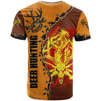 Skull Deer Hunting T Shirt Vintage Leather Bow Hunter - Wonder Print Shop