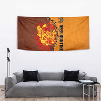 Skull Deer Hunting Tapestry Vintage Leather Bow Hunter - Wonder Print Shop