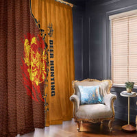 Skull Deer Hunting Window Curtain Vintage Leather Bow Hunter - Wonder Print Shop