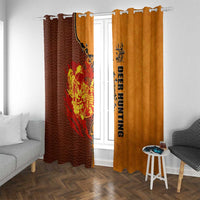 Skull Deer Hunting Window Curtain Vintage Leather Bow Hunter - Wonder Print Shop