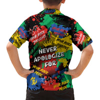 Never Apologize For Being Black Hawaiian Shirt - Wonder Print Shop