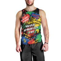 Never Apologize For Being Black Men Tank Top - Wonder Print Shop