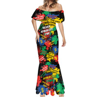Never Apologize For Being Black Mermaid Dress - Wonder Print Shop