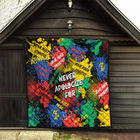 Never Apologize For Being Black Quilt - Wonder Print Shop